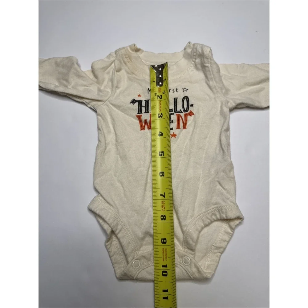 Carters‎ Newborn My First Halloween Long Sleeve Bodysuit Cream Cotton